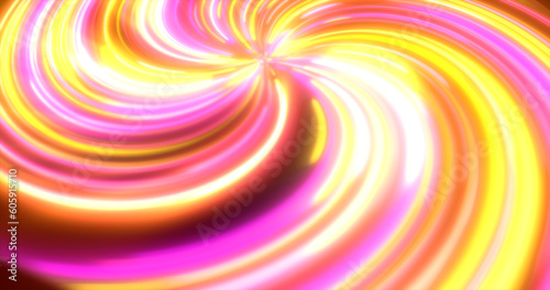 Abstract purple yellow multicolored glowing bright twisted swirling lines abstract background