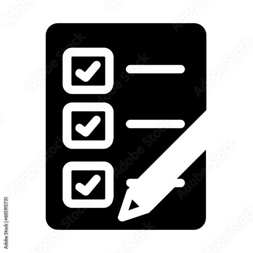 Checklist Icon signifies organization, task management, and completion, enabling efficient tracking of progress