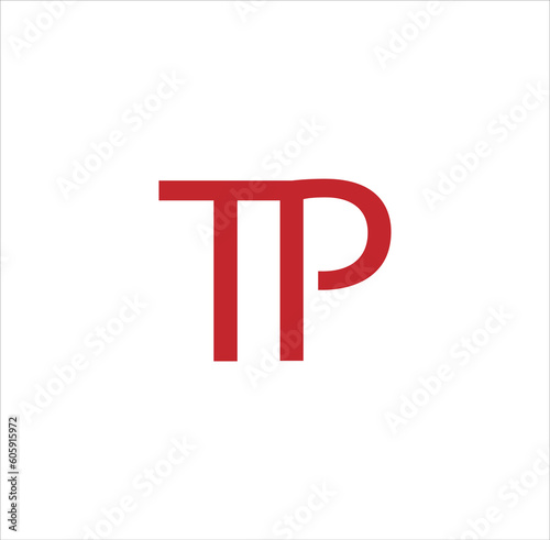 initial letter TP logo or icon monogram design EPS 10