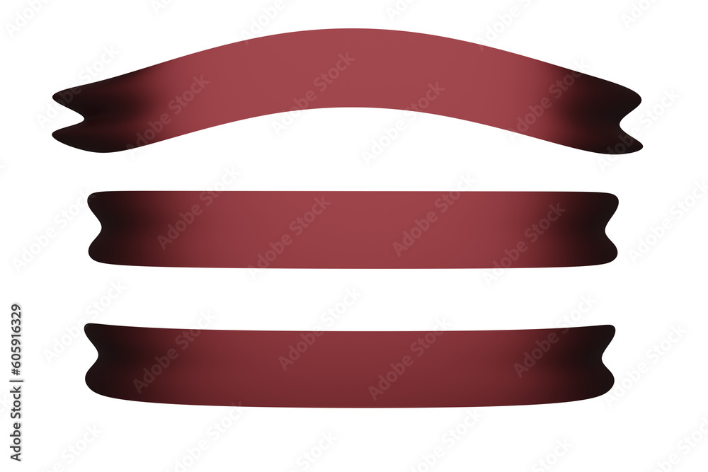 set of red ribbons set of red ribbons