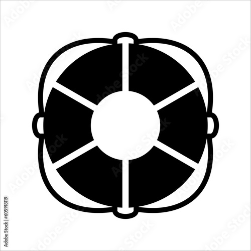 Solid vector icon for life buoy which can be used various design projects.