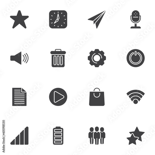 UI kit vector icons set