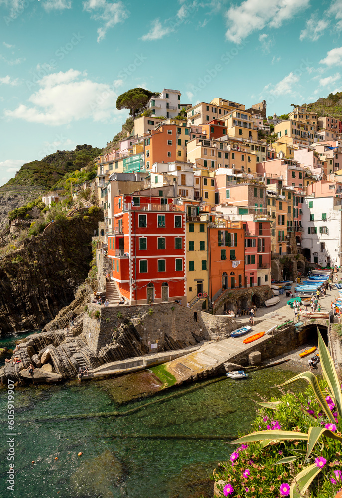 Riomaggiore town in Cinque Terre national park, Liguria, Italy