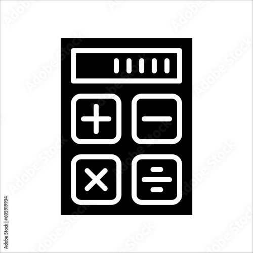 Solid vector icon for calculating which can be used various design projects.