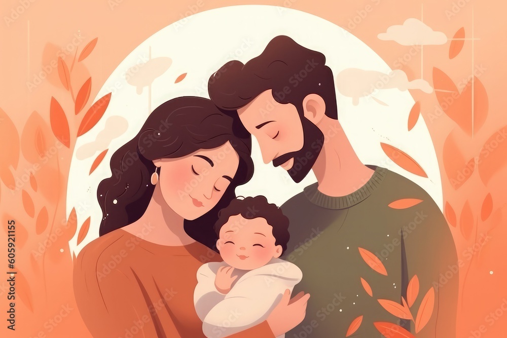 Global Day of Parent Illustration. Generative AI Global Day of Parent Illustration. Generative AI