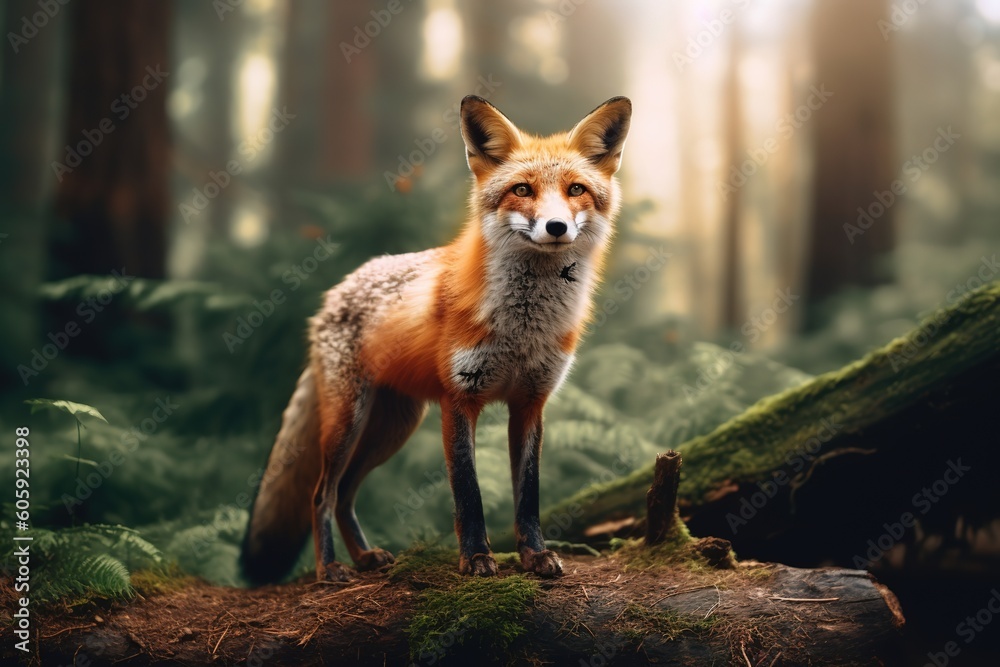 Fox In The Middle of The Forest Fox In The Middle of The Forest