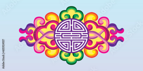 Traditional floral ornate vector illustration	
