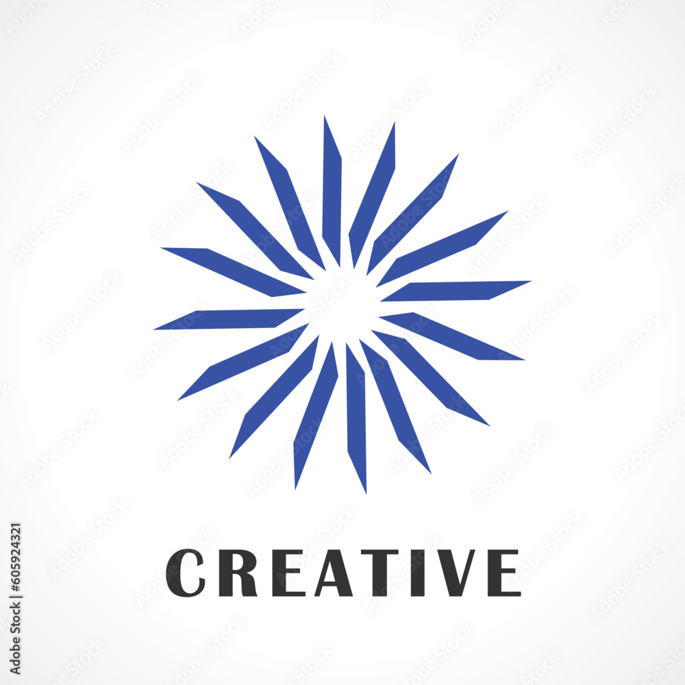 abstract sun isolated flat vector design. well use for logo element abstract sun isolated flat vector design. well use for logo element