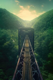 Railway bridge over the mountain West Virginia, USA, Poster