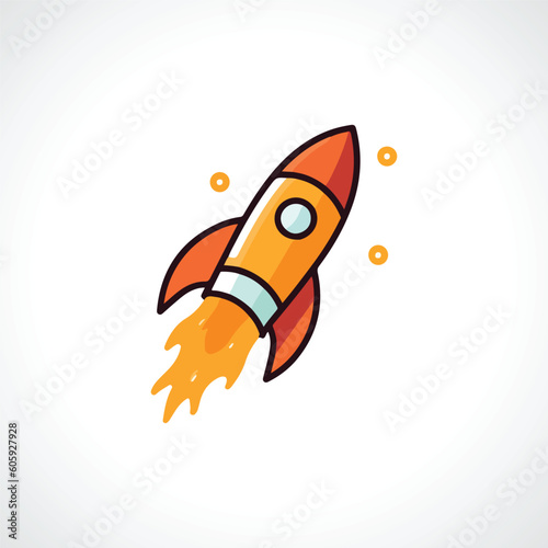 Rocket Vector Illustration Rocket Icon Rocket Logo Design