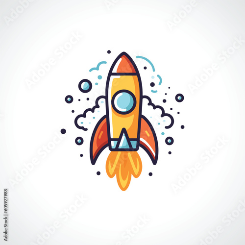 Rocket Vector Illustration Rocket Icon Rocket Logo Design