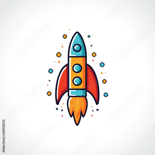 Rocket Vector Illustration Rocket Icon Rocket Logo Design