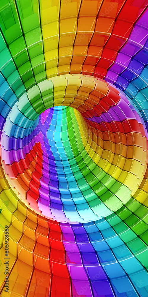 Obraz premium Rainbow colors technology background vertical