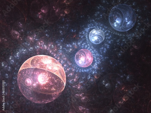 Spirits in the deep – abstract fractal illustration