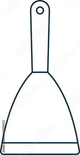 Scraper icon. Monochrome simple sign from construction instruments collection. Scraper icon for logo, templates, web design and infographics.