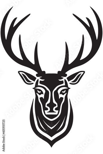 deer head mascot logo © enterphoto