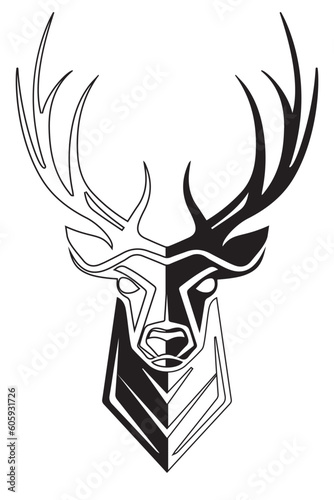 deer head mascot logo