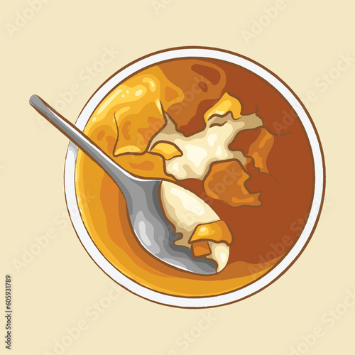 French custard dessert Creme brulee.