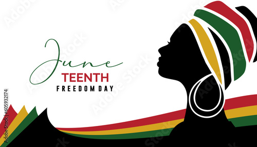 Juneteenth Freedom Day Abstract Vector Illustration