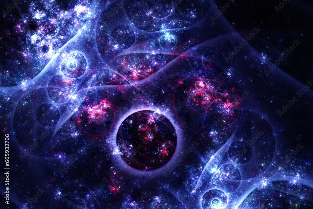 Fractal nebula – abstract digital render with an outer space theme