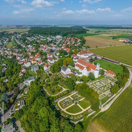 Ausblick auf Oberelchingen im bayerisch-schwäbischen Donautal nahe Ulm
 photo