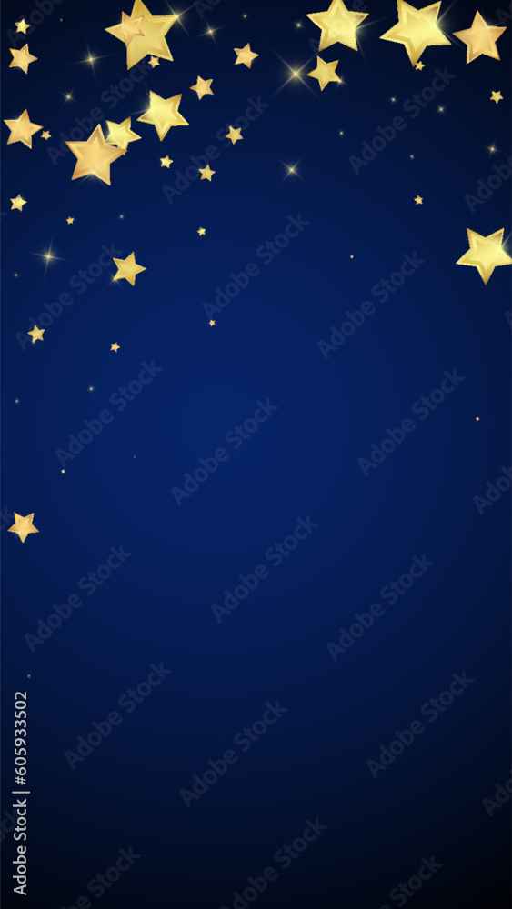 Fototapeta premium Magic stars vector overlay. Gold stars scattered
