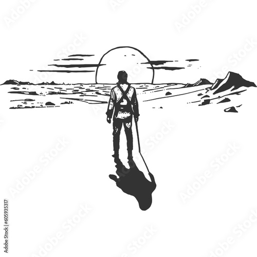 Last Oasis Vintage Illustration Vector