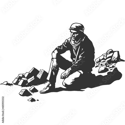 Last Oasis Vintage Illustration Vector