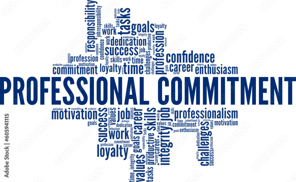 Photo & Art Print Professional Commitment word cloud conceptual
