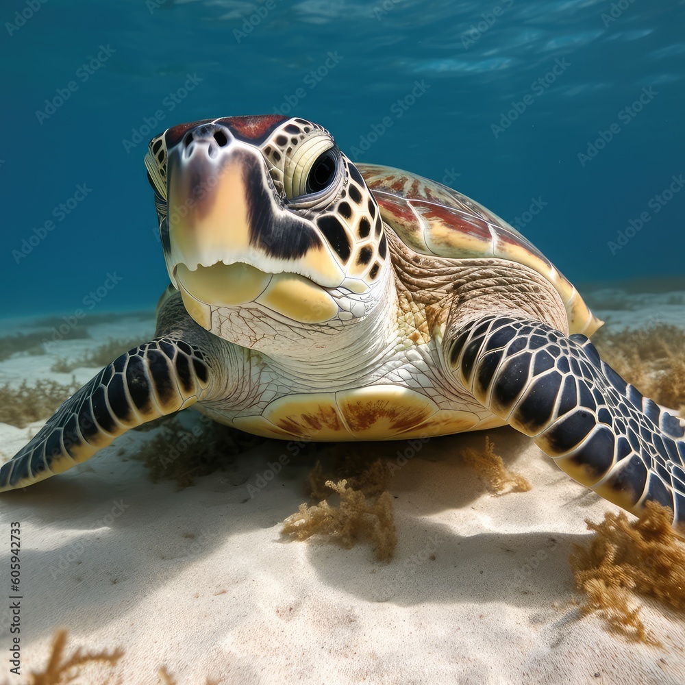 Fototapeta premium sea turtle on the beach