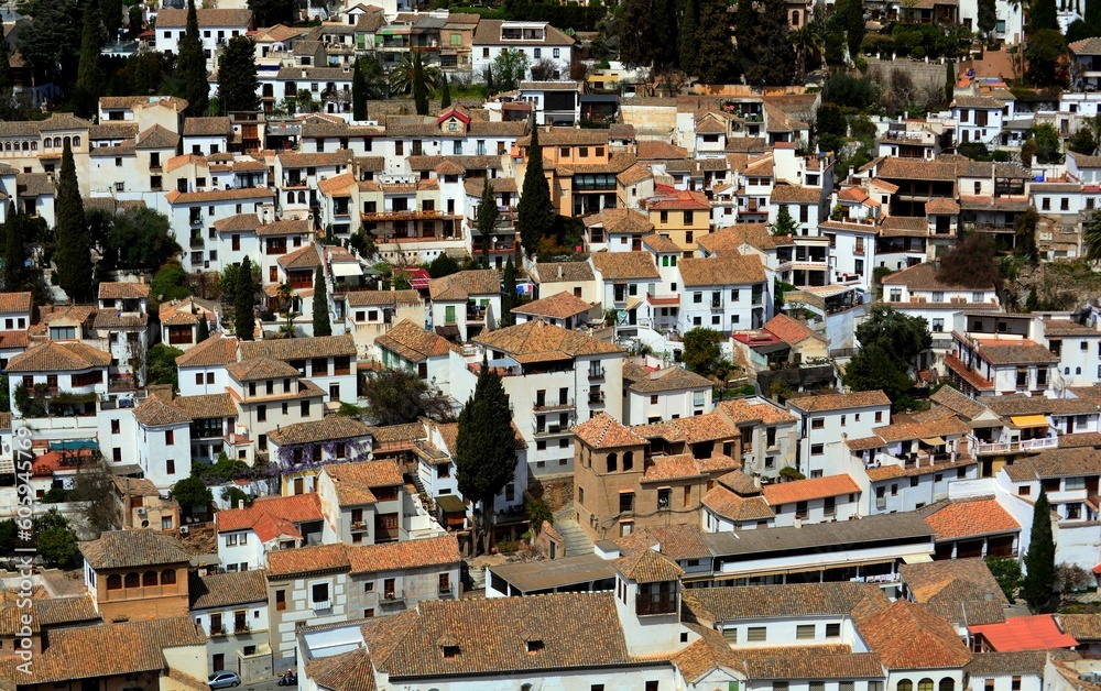 Vue panoramique sur l'Albaicín en Andalousie, Grenade, Espagne, Europe 18