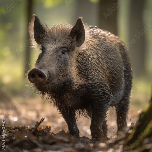 wild boar in the woods