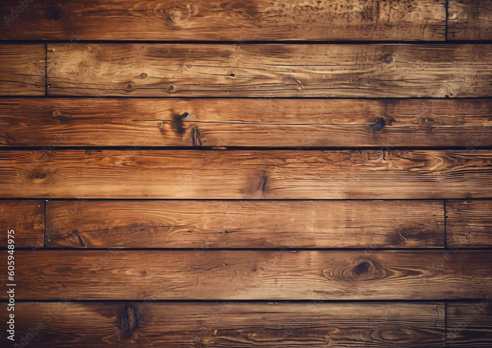 Naklejka premium Brown wood texture background photo coming from natural tree. The wooden panel has a beautiful dark pattern, Brown wood texture background coming from natural tree. Generative AI