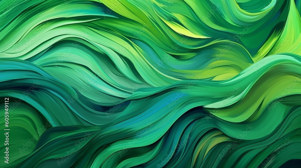 Abstract organic green lines wallpaper background with Generative AI Abstract organic green lines wallpaper background with Generative AI