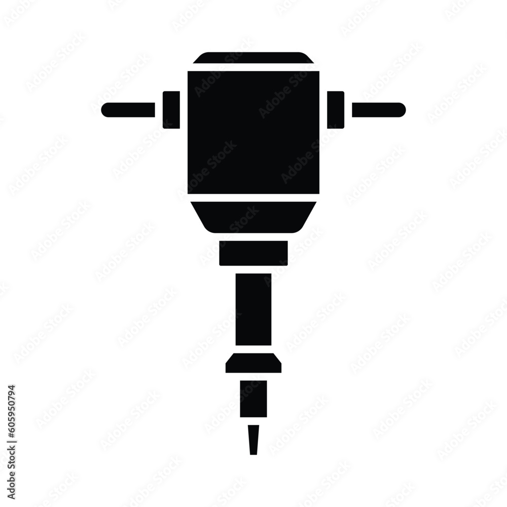jack hammer icon vector design template in white background jack hammer icon vector design template in white background