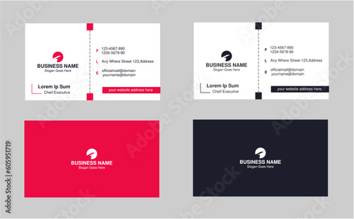 Minimal business card design. Modern business card template. Professional visiting card design. Corporate calling card layout.