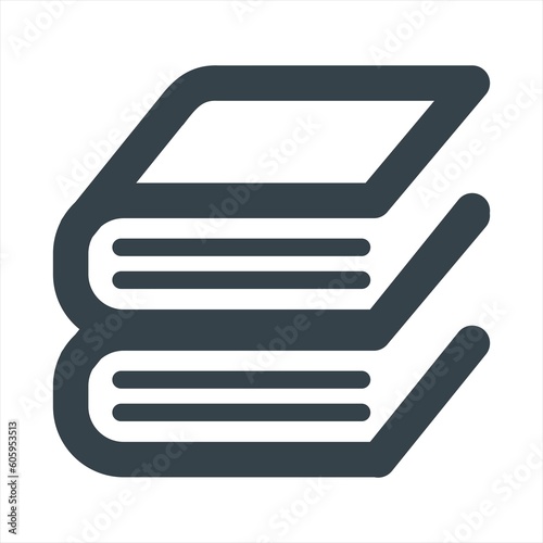 Books Icon Vector.Stack of books line icon, outline vector sign, linear style pictogram isolated on white. Study symbol, logo illustration. Editable stroke