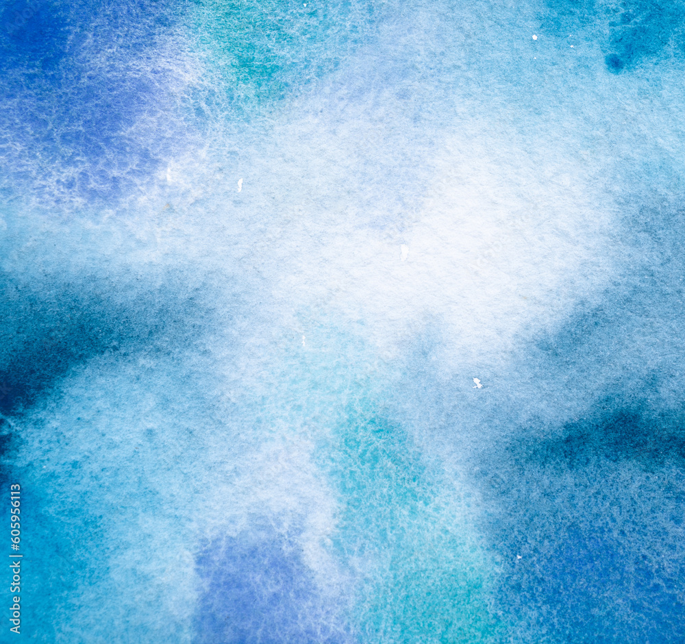 Abstract Space hand painted watercolor background. Colorful template. There is blank place for your text, textures design art work or skin product.