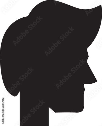 male face side view avatar