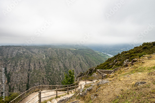 View of Canyon del Sil from Balcones de Madrid in Parada de Sil in Galicia, Spain, Europe