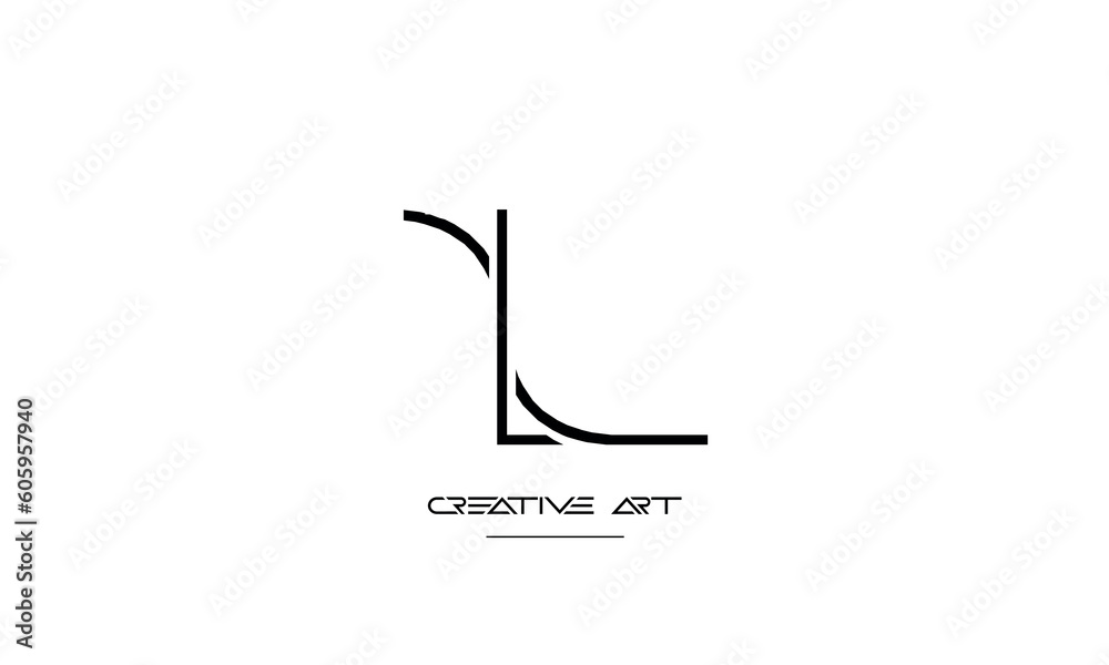 ZL, LZ, Z, L abstract letters logo monogram - obrazy, fototapety, plakaty 