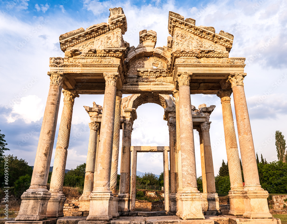 The most famous columns of the ancient city of Aphrodisias