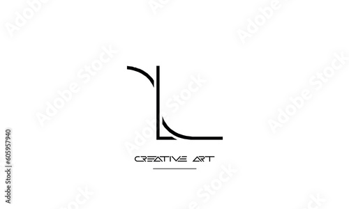 ZL, LZ, Z, L abstract letters logo monogram
