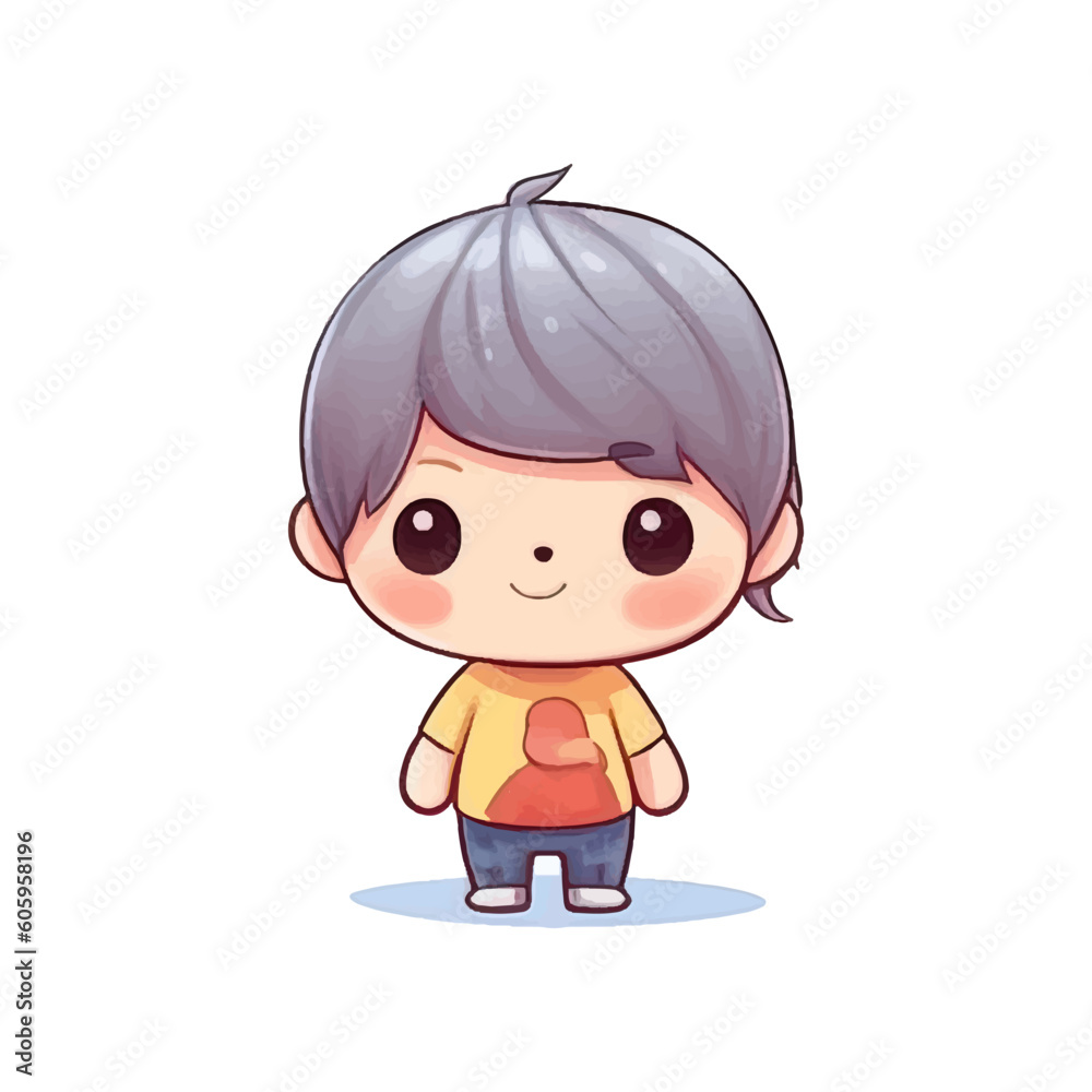 cute children cartoon character vector illustration