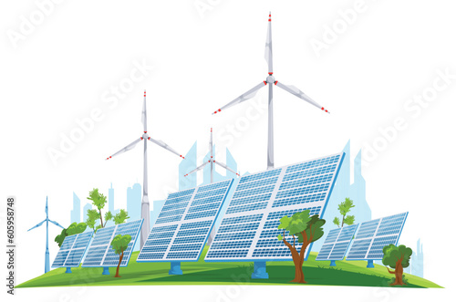 Billede på lærred Ecology Green Energy Concept