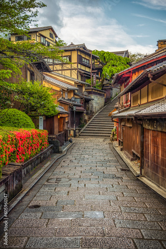 Strada in un quartiere storico Giapponese