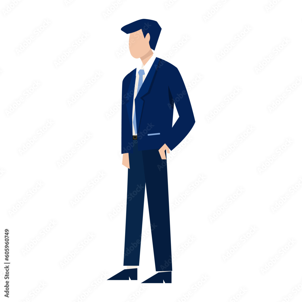 businessman avatar character icon vector illustration graphic flat style design for business concept