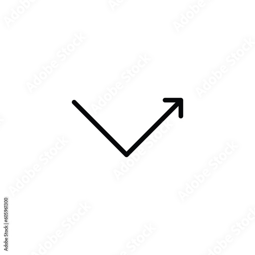 arrow, rebound icon. Simple thin line, outline vector of Arrows icons for UI and UX, website or mobile application