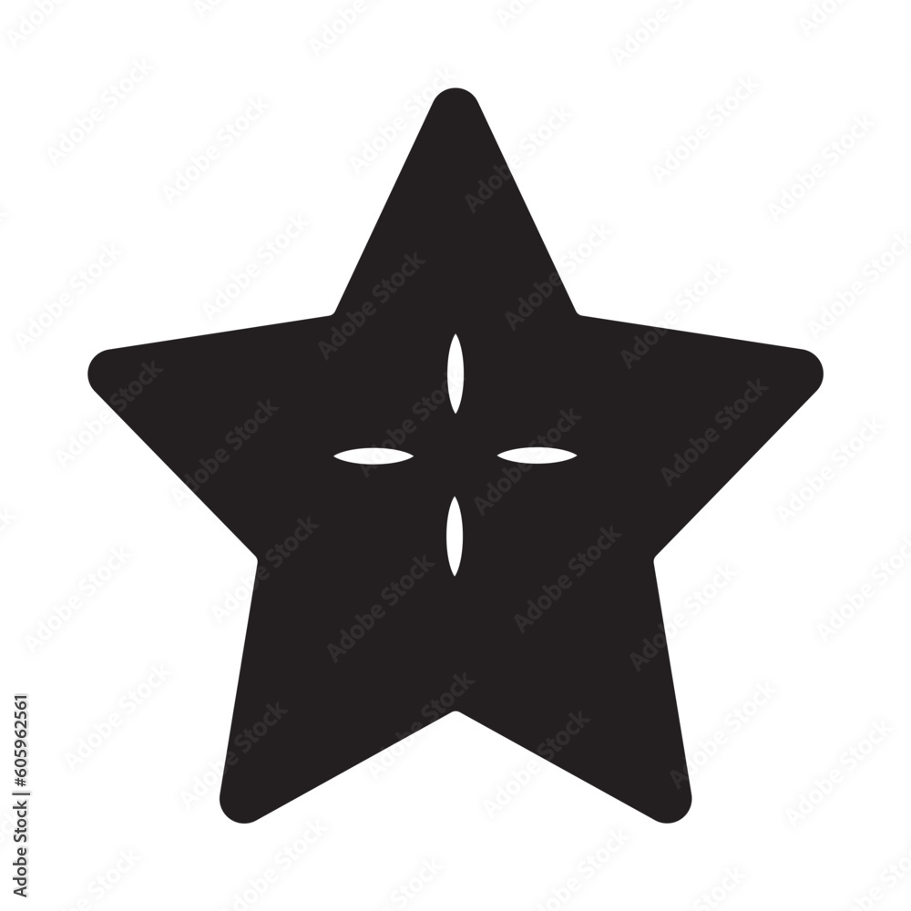 Solid Line STAR FRUIT design vector icon design vector line icon svg Solid Line STAR FRUIT design vector icon design vector line icon svg