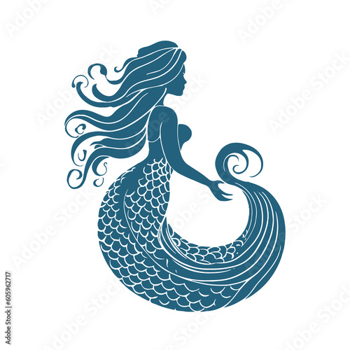 beautiful mermaid illustration for your design